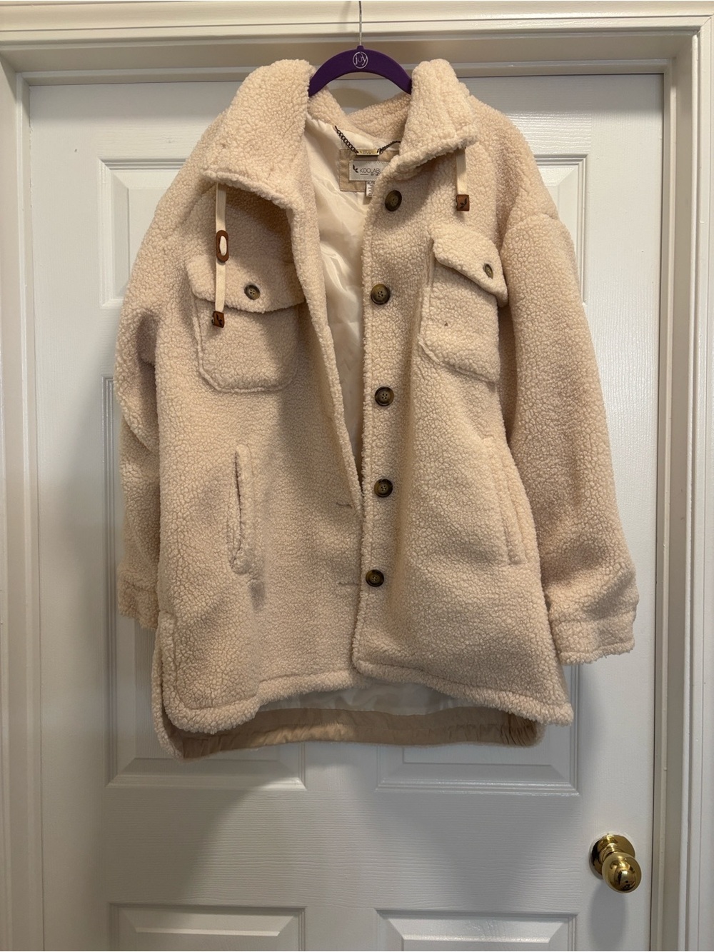 Koolaburra by Ugg Cream Sherpa Button-Front Jacket